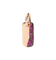 Charm Dodo Dodo Tags in Oro rosa Rubino 0.09 Ct DM3/9/RU/K - DM3/9/RU/K